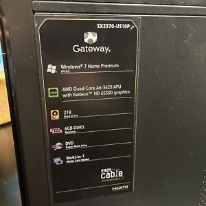 Gateway Sx2370 Desktop AMD A6-3620 Quad-core, RAM 6 GB