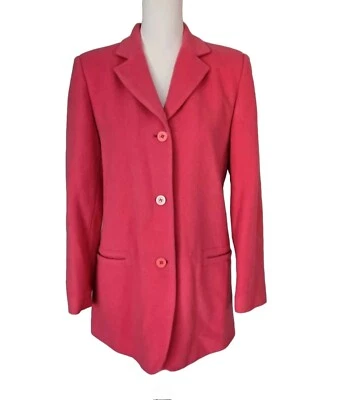 Vintage Pink Wool Cashmere Blend HB II by Harve Benard Womens Jacket Blazer Sz 4 - Image 1 of 4