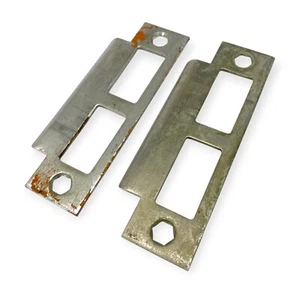 Schlage Door Lock Strike Plate 4 7/8 x 1 7/8 in Size, 2 Pcs - Picture 1 of 8