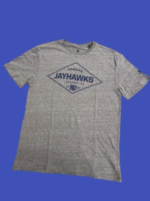 Adidas NCAA Kansas Jayhawks Women's Tee Grey/Blue   - Image 1 of 3