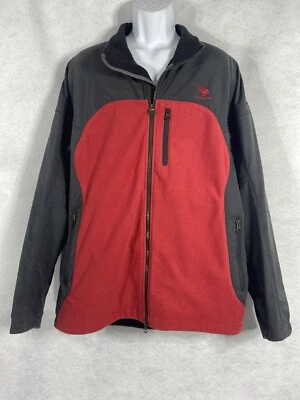 Chaqueta Nike De Colección Para Hombre Grande Gris Rojo Cremallera Completa SoftShell Vellón Bordado Foto 1 de 4
