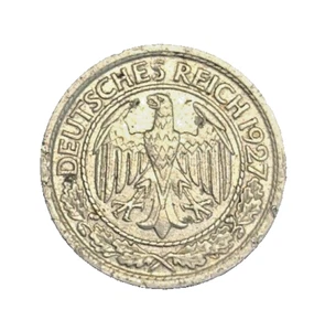 1927 A Germany Deutsches Reich 50 Reichspfennig - Picture 1 of 2