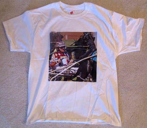 Harness Racing John Campbell Meadowlands Giveaway Hanes T Shirt Cover