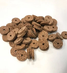 Cork Rings, 4 Medium Brown Spotted1 1/4” X 1/4”X 1/4” Hole - Picture 1 of 1