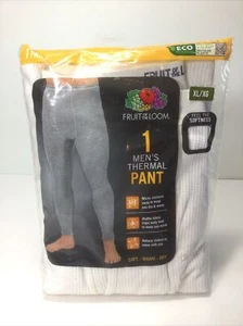 Sealed New. Fruit of the Loom Mens Thermal Underwear Bottom Pants Size XL White - Picture 1 of 4
