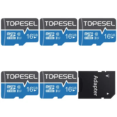 16GB Micro SD Card Class10 Micro SDHC UHS-I Cards Flash U1 For Camera/Phone LOT  - Image 1 of 4