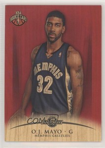 2008-09 Topps Hardwood Redwood Wood /15 OJ Mayo (Posing) #103.2 Rookie RC