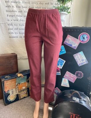 Denim & Company Dark Red Regular 4-Pocket Pull-On Jeans New How Timeless - Image 1 of 4