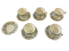 Royal Standard Garland Footed Tea cups and Saucers Set of 5 Vintage Charity