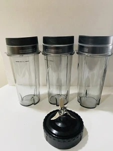 Lot of 3 Ninja Single Serve 16-Ounce Cup Set for BL770 BL780 BL660 Pro Blender - Picture 1 of 9