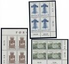 Slania engraved stamps-Faroes 1989 Church Corner Blocks MNH