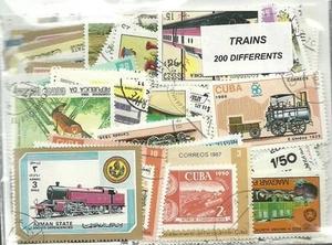 Lot timbres thematique " Trains" - Picture 1 of 1