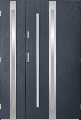 Double Front Entry Door, Side Panel, Anthracite, Metal + PUR, Globarro PS LE2 - Image 1 of 4