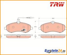 Brake lining set, disc brake COTEC TRW GDB1718 for Peugeot