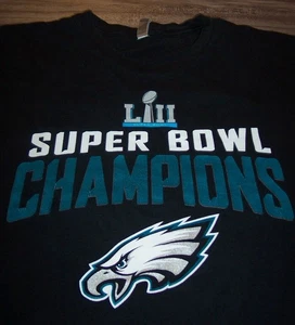 PHILADELPHIA EAGLES SUPER BOWL LIII CHAMPIONS NFL FOOTBALL T-Shirt MENS LARGE - Picture 1 of 5