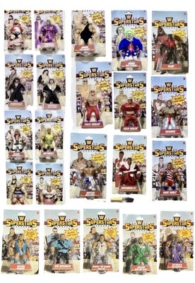 WWE Superstars Walmart Exclusive Action Figures Mr Perfect Doink Andre Tatanka - Image 1 of 4