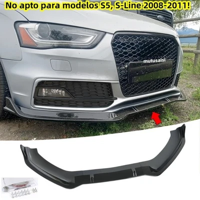 Para AUDI A5 MK1 08-16 S5 A5 S-Line 12-16 Kit de separador de labios delanteros - Imagen 1 de 4