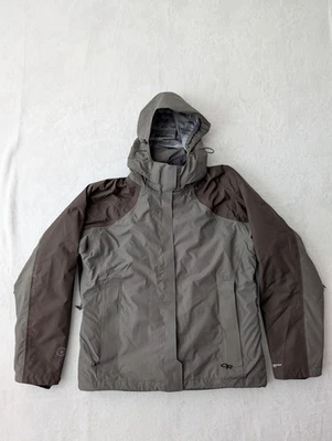 Outdoor Research 3-In-1 Jacket Womens Medium Gray Brown Pertex Shield Waterproof - Image 1 of 4