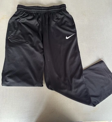 Pantalones Nike Dri-FIT negros talla L pantalones deportivos cremallera bolsillo frontal Foto 1 de 4