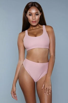 BeWicked Vera 2 Piece Set Swim Bikini Pink - Image 1 of 3
