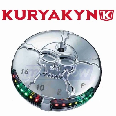 Kuryakyn Zombie LED Fuel and Battery Gauge for 1993-2008 Harley Davidson sn Foto 1 de 4