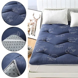 Washable Folding Anti Slip Mattress Pad Floor Sleeping Mat Tatami Bedr 3325 FI - Picture 1 of 16