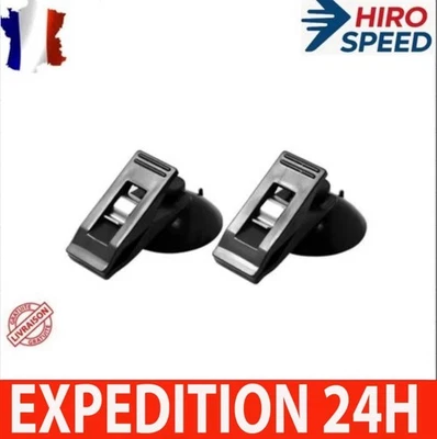 Clips ventouse pare-soleil voiture pour rideau ou serviette – 1 paire - Photo 1/3