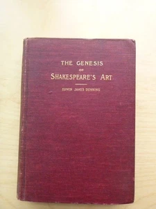 1st ed The Genesis of Shakespeare’s Art by Edwin J Dunning (hardcover, 2004) - Picture 1 of 3