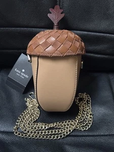 Tracolla Kate Spade KL918 3D ghianda nuova con etichetta marrone - Foto 1 di 14