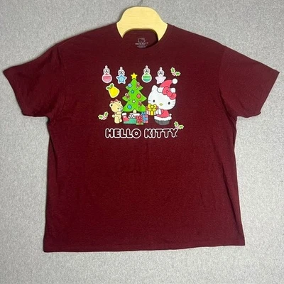 Camiseta para mujer Hello Kitty by Sanrio granate vacaciones Navidad talla XXL Foto 1 de 4