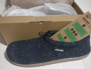 New Giesswein Vent Wool Slippers US 12, EUR 45  Ocean Blue (Unisex) - Picture 1 of 5