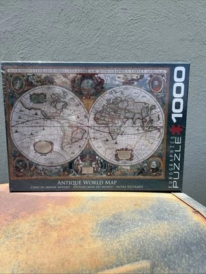 Eurographics Antique World Map Jigsaw Puzzle 1000 piece ~ Brand New Sealed - Image 1 of 3