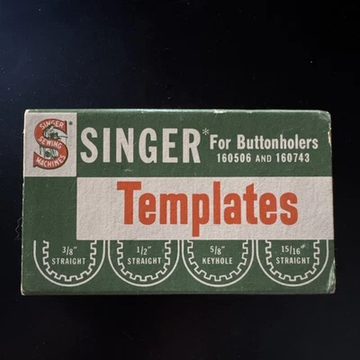 Vintage *Unused* Singer Sewing Machine Buttonholer Templates for 160506 160743 - Image 1 of 4
