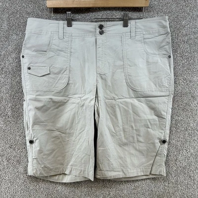 INC International Concepts Women's Ivory Cargo Shorts Size 16W High Rise - Image 1 of 4