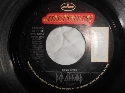 DEF LEPPARD~"LOVE BITES"~Orig. 1988~ROCK~HARD ROCK~7'' 45rpm~MERCURY~VG+ - Image 1 of 2