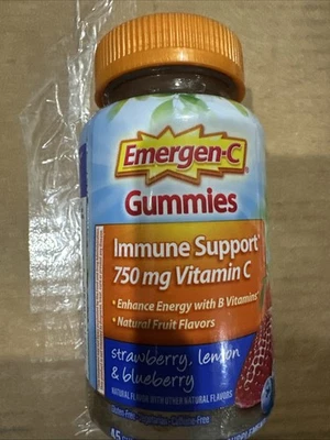 Emergen-C Immune Support 45 Gummies Strawberry Lemon Blueberry 750mg Vitamin C - Image 1 of 4