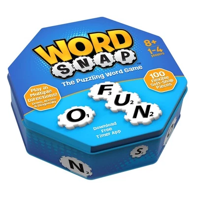 Wordsnap 100 Piece Tin Tabletop Game Engaging Word Challenge For All Ages - Image 1 of 4