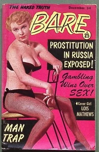 Bare Volume 2 No 6 - 1954 - Glamour and Amazing News Stories - Picture 1 of 1