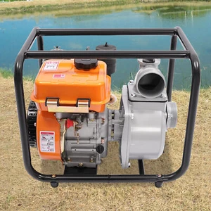 Bomba de agua 196CC con tubo, 4 l/1,06 gal diésel 3600 rpm bomba de transferencia de agua - Imagen 1 de 17