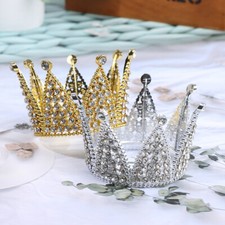 CORONA TORTA TOPPER Perline di Cristallo-bambini tiara capelli gioielli geburtstagsparya