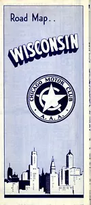 1938 AAA Chicago Road Map: Wisconsin NOS - Picture 1 of 1