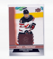 CONNOR BEDARD '23/24 Upper Deck TEAM CANADA ROSE GOLD card #65