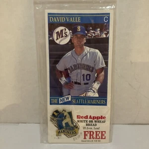 David Valle Seattle Mariners MLB Pin Vintage 1990 Red Apple Markets Promo SGA - Foto 1 di 3