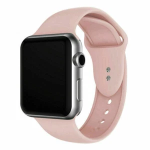Silicone Sports Strap iWatch 8/765/4/3 Apple Watch Band Bracelet 41/42/45/44mm - Picture 1 of 21