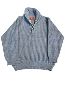 Vintage R.M Williams Wool Sweater Men's Size Large Grey Knit Made in Australia - Picture 1 of 8