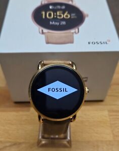Fossil Q  Wander Uhr FTW2102 Smartwatch Damen Leder Braun Rose