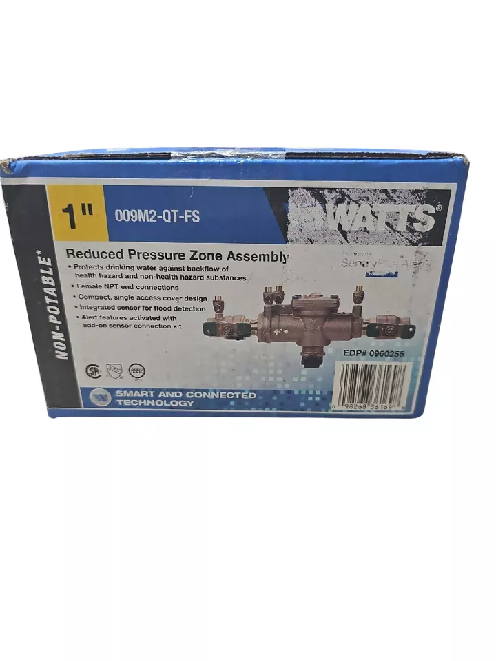 Watts 009M2-QT-FS 1" Bronze Reduced Pressure Zone Backflow Preventer Valve - 0960255