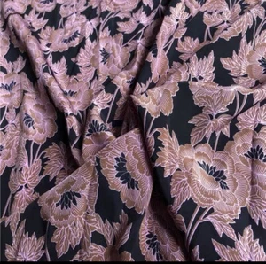 Vintage Silk Fabric Floral multi colour Remnant Designer DIY - Picture 1 of 4