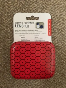 Kikkerland Travel Contact Lens Kit, Red Case With Mirror, Lens Case - Picture 1 of 4