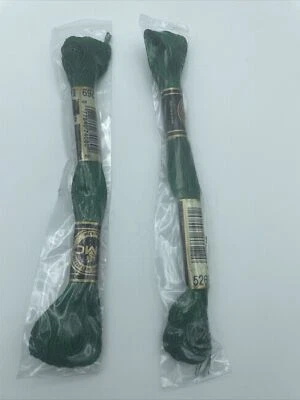 Lot of 2 DMC Light Effects Embroidery Floss 8.7yd Green Emerald - Image 1 of 3